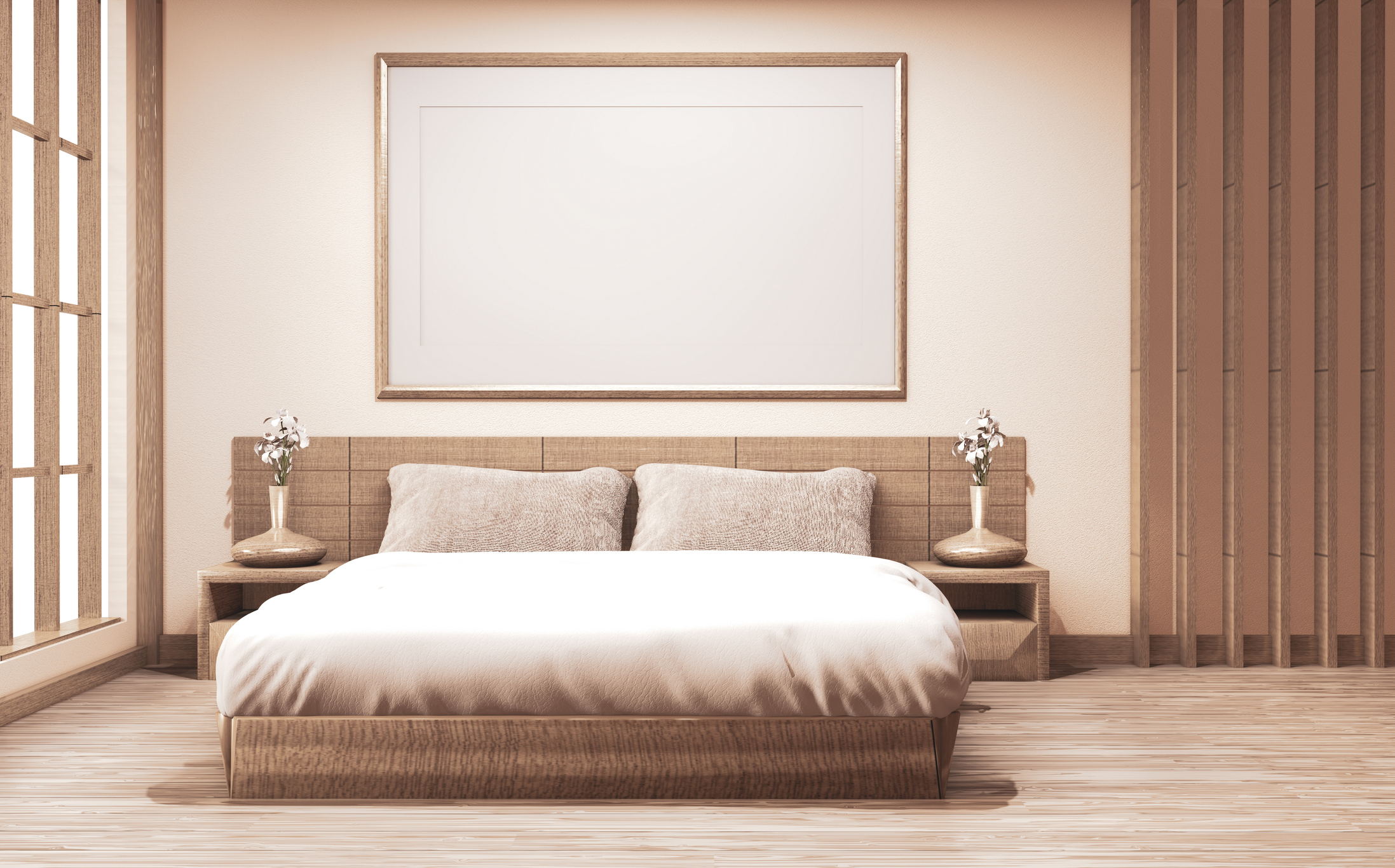 low profile mattress in a bedroom