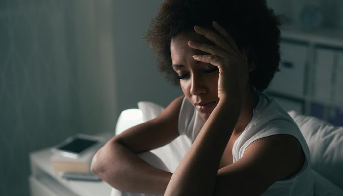 Woman suffering from insomnia