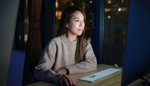 Blue Lighting From Using Computer