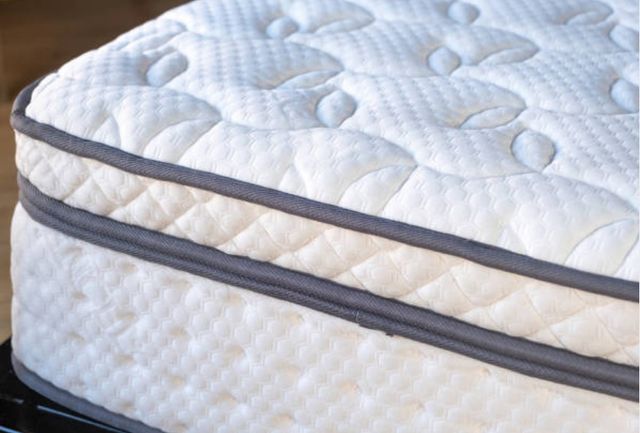 close view of a pillow top mattress 