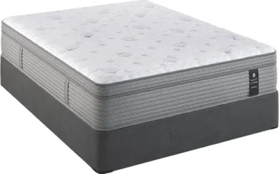 Front view of the Scott Living Anniversary hybrid plush mattress