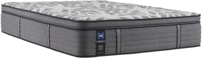 Front view of the Sealy Posturepedic Plus Euro top mattress