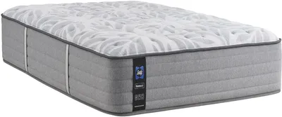 Front view of the Sealy Posturepedic Silver Pine innerspring mattress