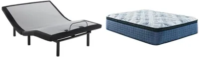 Front view of the Sierra Sleep by Ashley Mt Dana hybrid mattress set 
