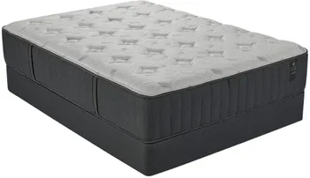 Front view of the Restonic by Scott Living Harbor collection hybrid mattress 