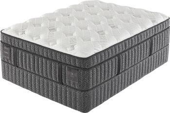 Front view of the Scott Living by Restonic Signature collection hybrid mattress 