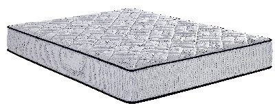 Front view of the Restonic ComfortCare Patina collection hybrid mattress 