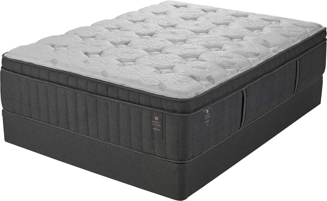  Front view of the Scott Living by Restonic Morgan collection Euro top mattress in a box 