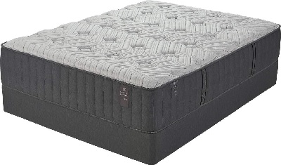 Front view of the Scott Living by Restonic York collection hybrid mattress 