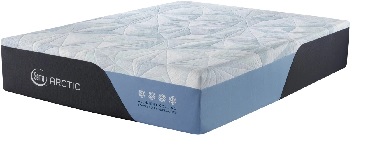 Front view of the Serta Arctic queen-size memory foam mattress 