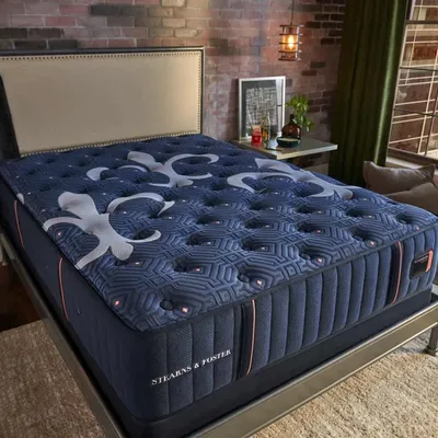 The Stearns & Foster Lux Estate collection mattress with décor 
