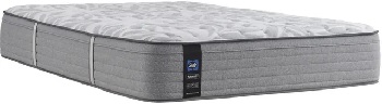 Front view of the Sealy Posturepedic Spring Silver Pine innerspring mattress 