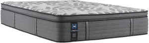 Front view of the Sealy Posturepedic Spring Plus Satisfied II collection pillow top mattress 