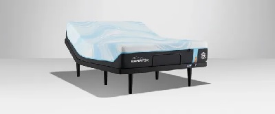 Front view of the Tempur-Pedic TEMPUR-LuxeBreeze collection memory foam mattress 
