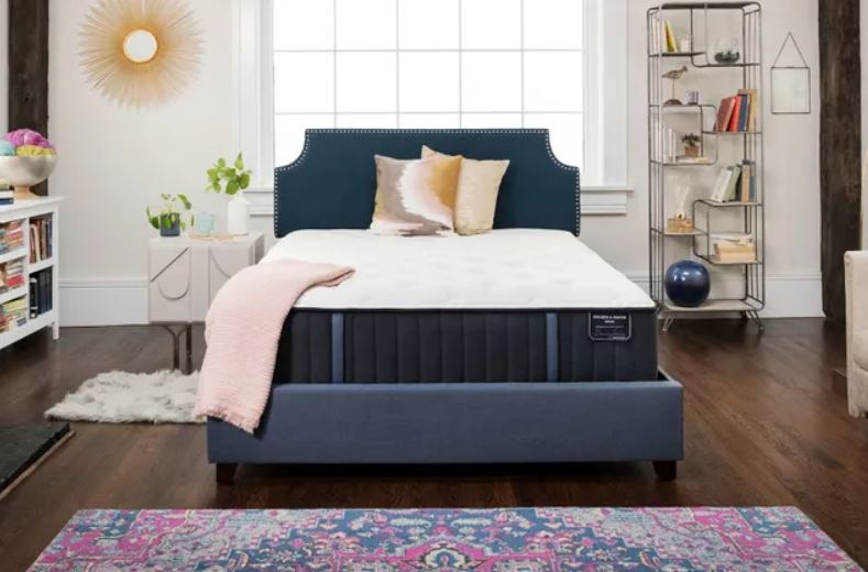 stearns and foster mattress in a bedroom
