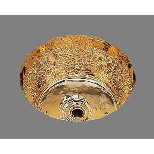 Alno Medium Round Bar Sink. Riatta Pattern, Undermount and Drop In Front view of the Alno Medium Round Bar Sink. Riatta Pattern, Undermount and Drop In