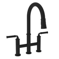Front view of the Newport Brass Kitchen Bridge Pull-Down Faucet