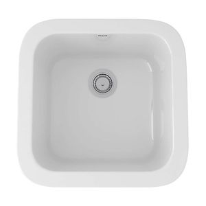 Rohl Allia™ 18'' Fireclay Single Bowl Bar/Food Prep Kitchen Sink Front view of the Rohl Allia™ 18'' Fireclay Single Bowl Bar/Food Prep Kitchen Sink