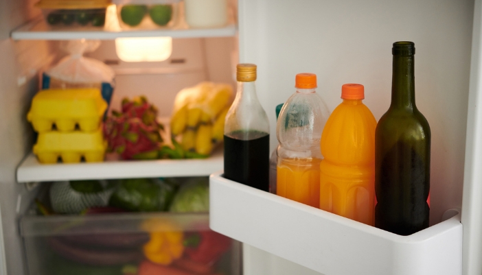 Interior of refrigerator that is well organized