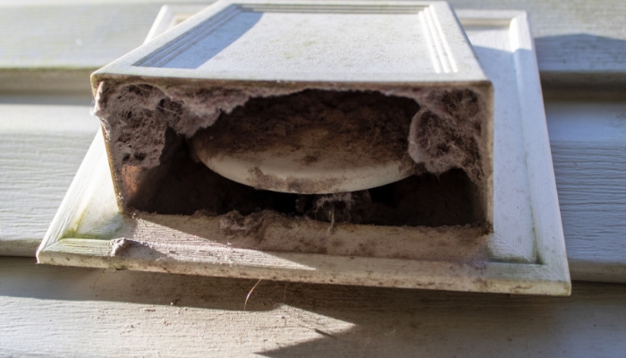Clogged exterior dryer vent