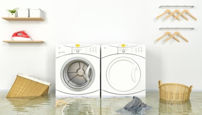 Flooded washing machine