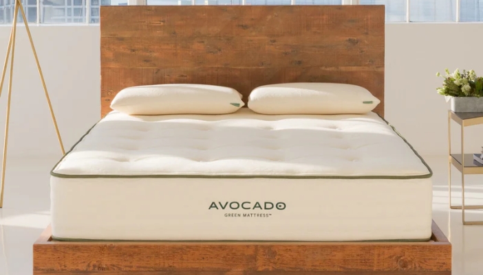 Organic mattress in bedroom