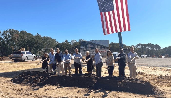Team groundbreaking photo for the new facility
