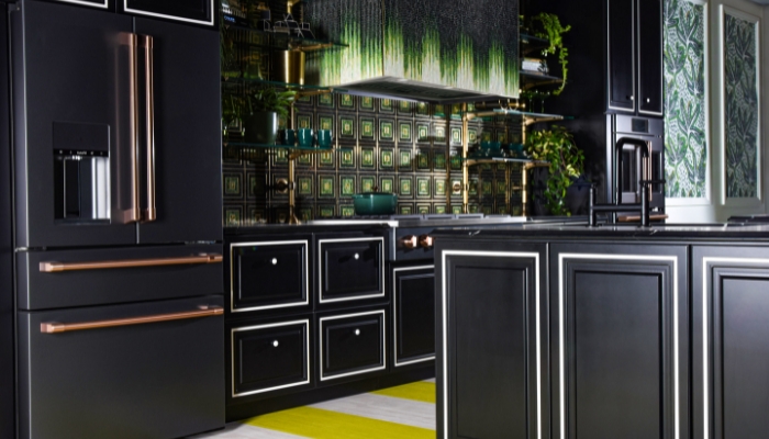 B0018_Counter-Depth-Refrigerators_2.jpg Cafe counter-depth refrigerator in dark and chic kitchen