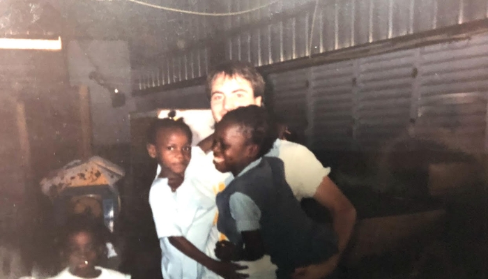 John Oswald in Haiti at orphanage