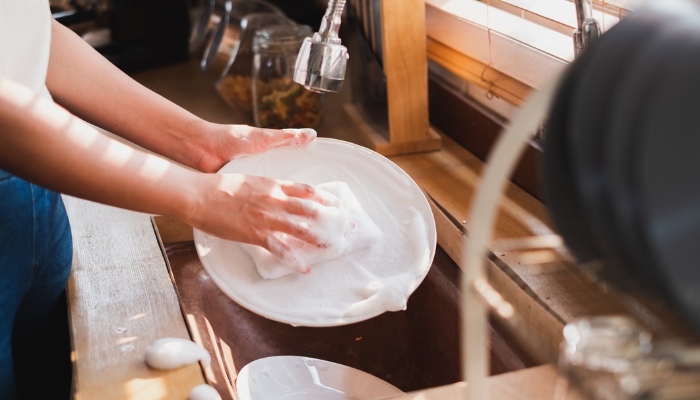 Handwashed dishes
