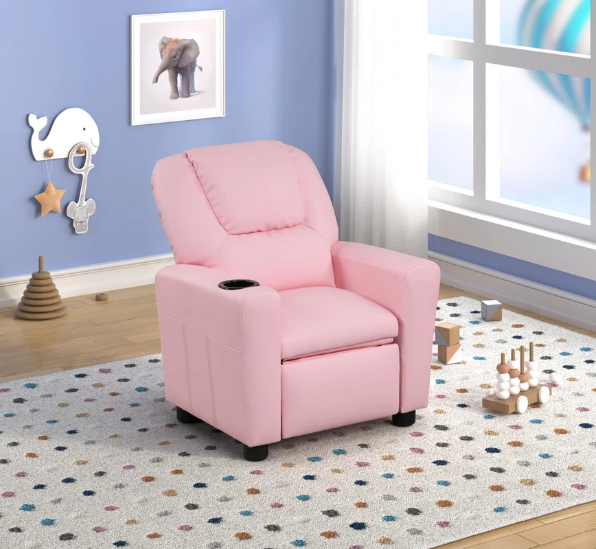 A unique recliner in a child's bedroom