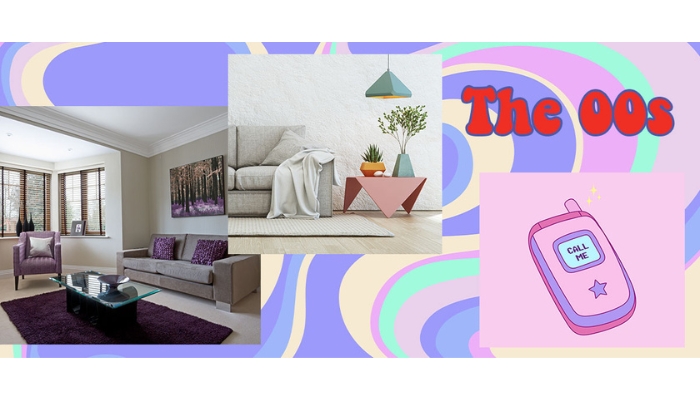 00s header with a collage of era-inspired pictures and graphics