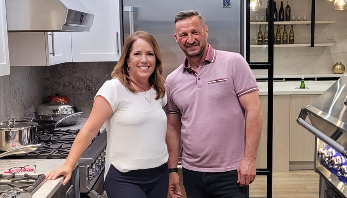 Alison and Stephan at the Midland Appliance