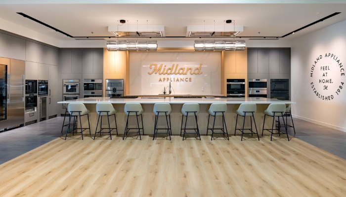 A Midland Appliance kitchen at the Langley showroom