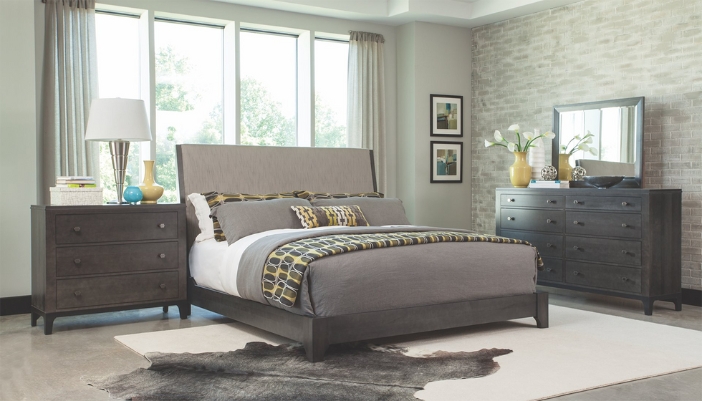 bedroom set in showroom