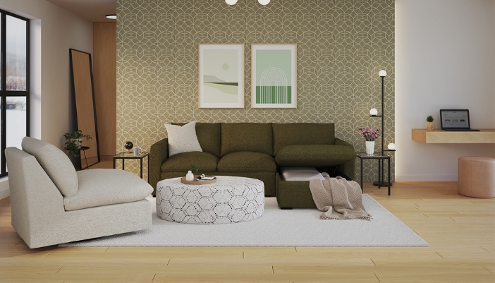 living room in showroom
