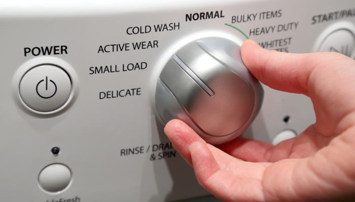 Cold wash settings on a washer
