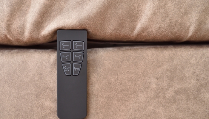 Closeup of adjustable bed control