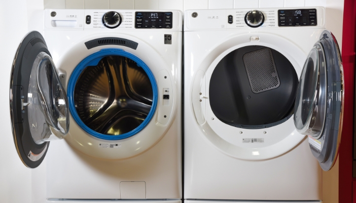 Pair of GE smart washer and dryer