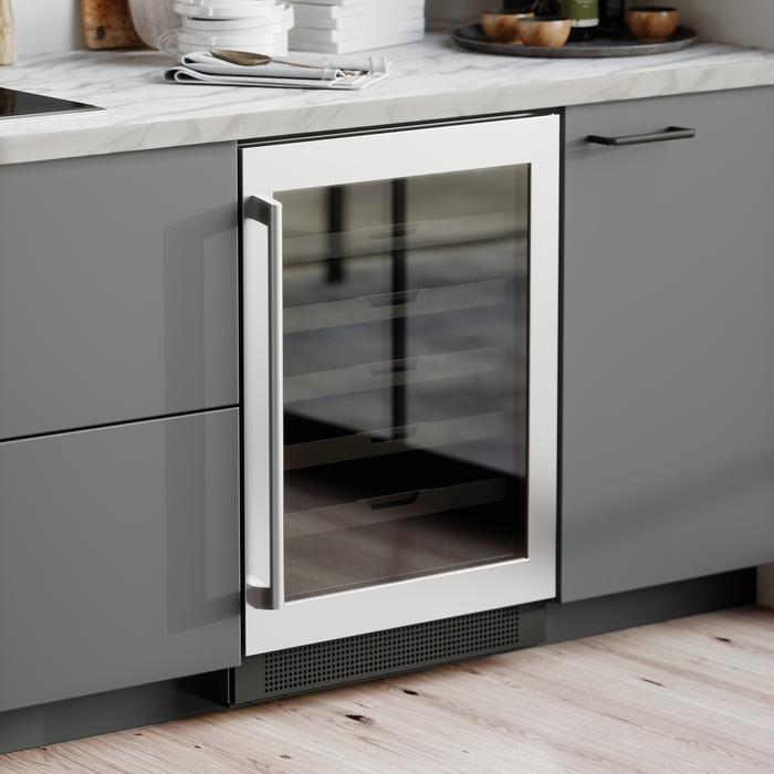 Electrolux wine cooler in the kitchen near the cooktop