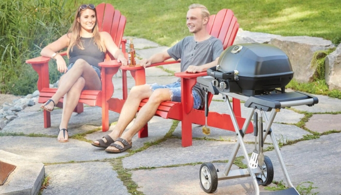 Family getting ready for BBQ on the Napoleon grill