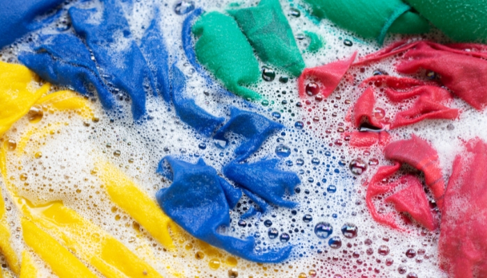 Clothes washing using a lot of water