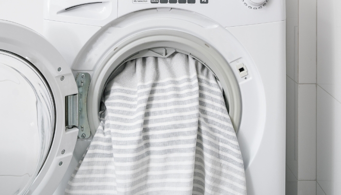 bedding in washing machine