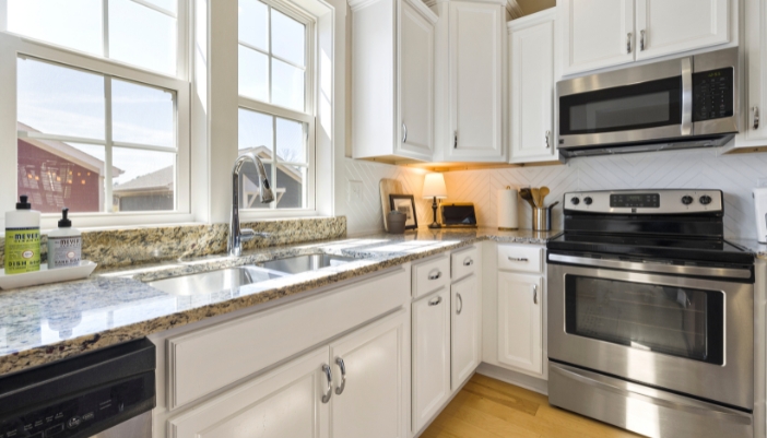 kitchen with window and appliances