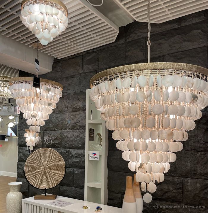 chandeliers and lighting with shell decoration