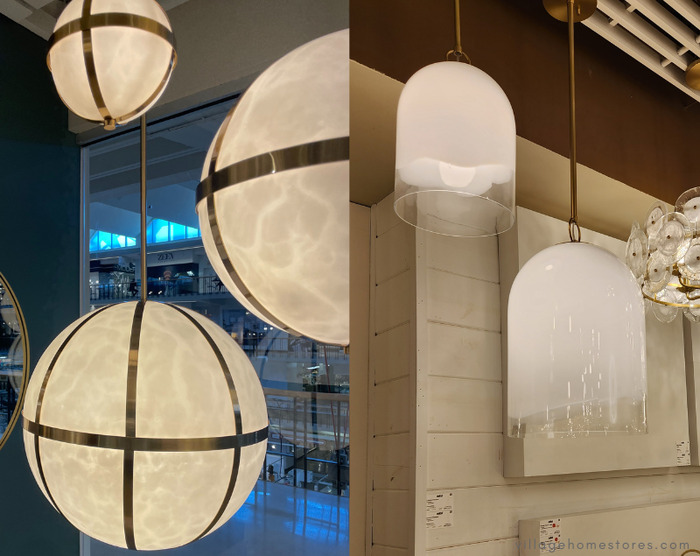 pendant lights with cloudy and swirl glass