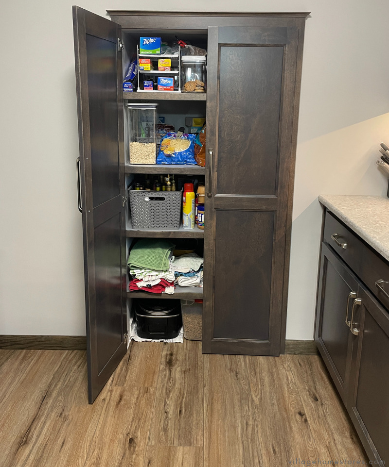 kitchen pantry doors and shelves