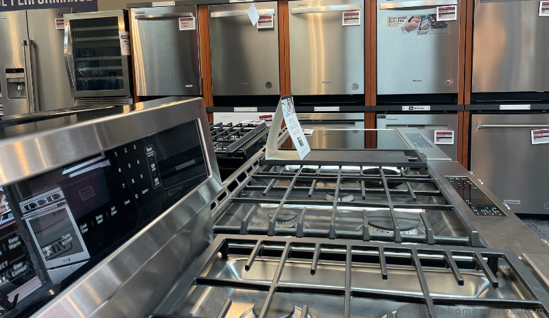 Dishwashers near me in Geneseo, Illinois showing village home stores appliance showroom and displays