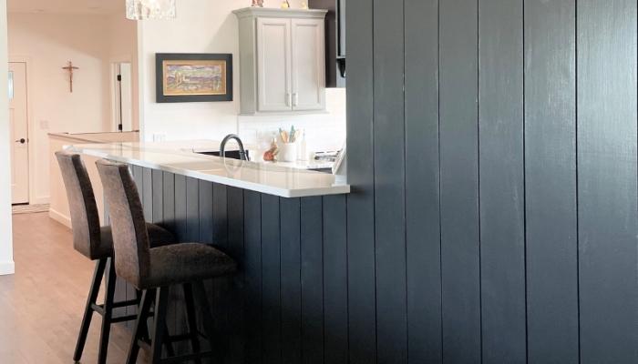 black painted shiplap