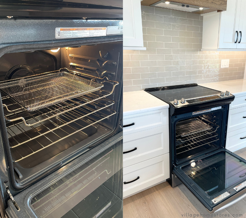 images of whirlpool air fry range with electric cooktop